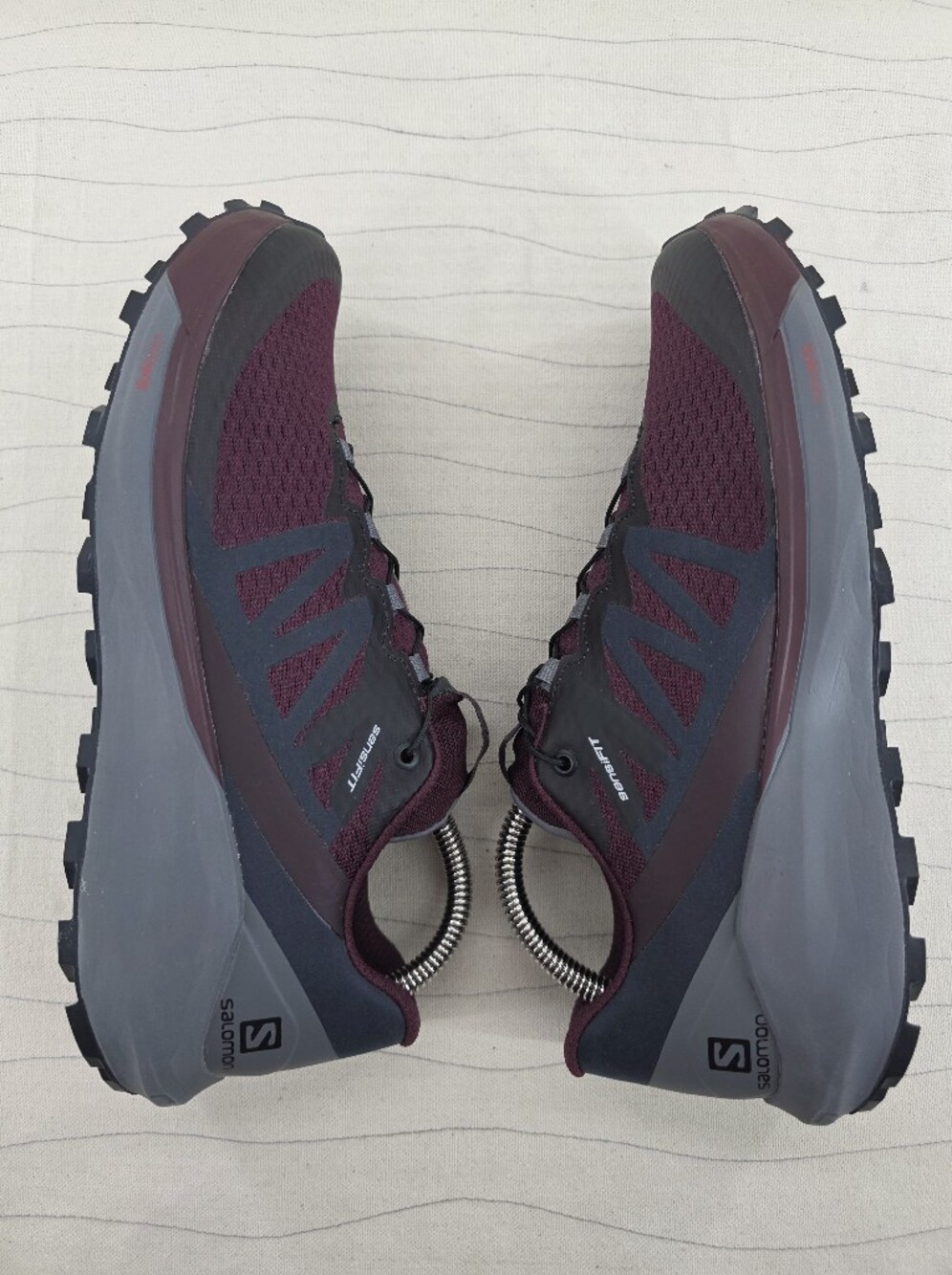 Salomon Womens Sense Ride 4 Mulberry Gray Trail Running Hiking Shoes 413053 Sz 8 - Picture 8 of 10